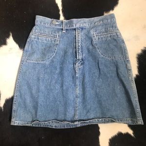 New york and company jean mini skirt vintage !